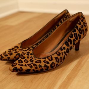 Women's Clarks 7.5 Leopard with Kitten Heel